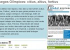 Juegos Olímpicos: citius, altius, fortius | Recurso educativo 44667