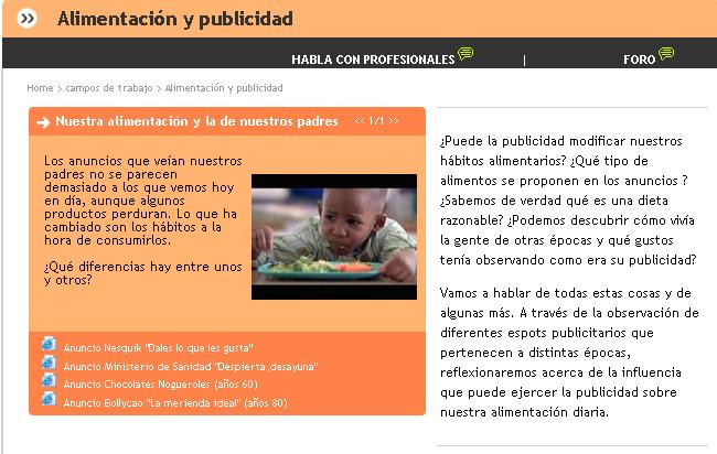 Alimentación y publicidad | Recurso educativo 47919