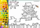 ¡A Colorear!: Casa japonesa | Recurso educativo 27528