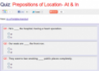 Quiz: Prepositions of location "at" and "in" | Recurso educativo 66904