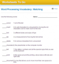 Word processing vocabulary: Matching | Recurso educativo 69003