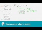 Teorema del Resto (ejercicio 2) | Recurso educativo 107815