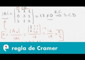 Regla de Cramer (ejercicio 1) | Recurso educativo 109490