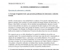 Ejercicios de coherencia y cohesión | Recurso educativo 751813