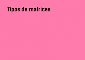 Tipos de matrices | Recurso educativo 765830