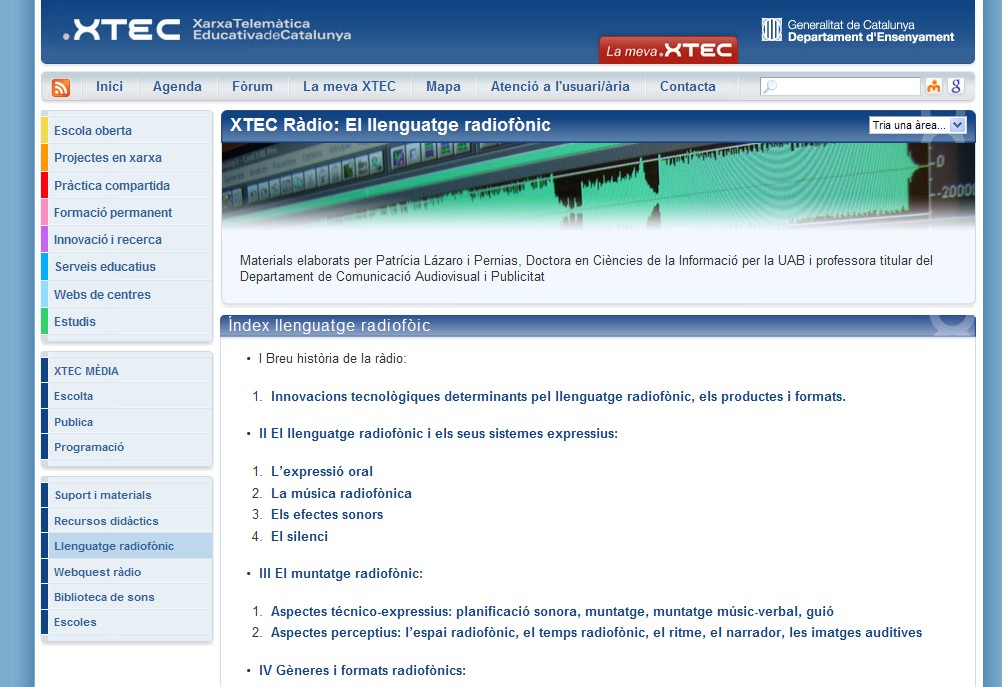 XTEC Ràdio | Recurso educativo 35077