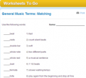 General music terms: Matching | Recurso educativo 68970